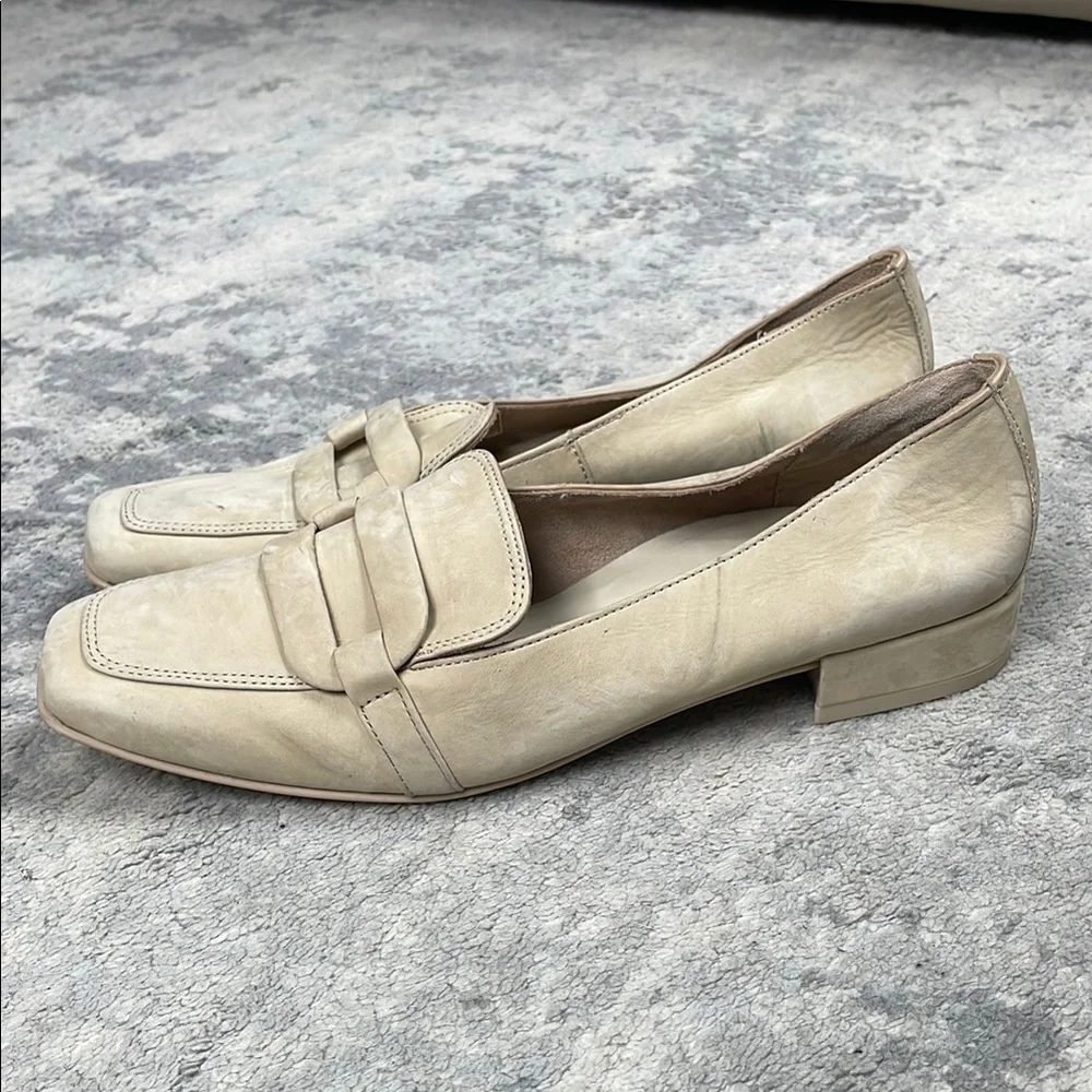 Paul Green Rimona Partita Loafers Sabbia Nubuck Cream Sz 7.5